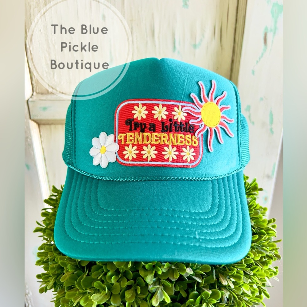 Try A Little Tenderness Jade Trucker Hat summer hat patches